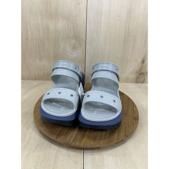 Crocs Mega Crush Matte Grey Blue Chunky Platform Sandals Unisex Womens 11 Mens 9 - Picture 2 of 7